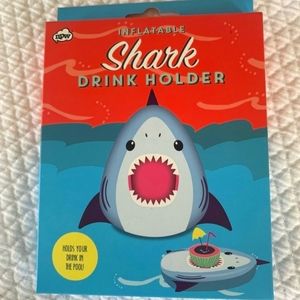 Inflatable shark drink holder